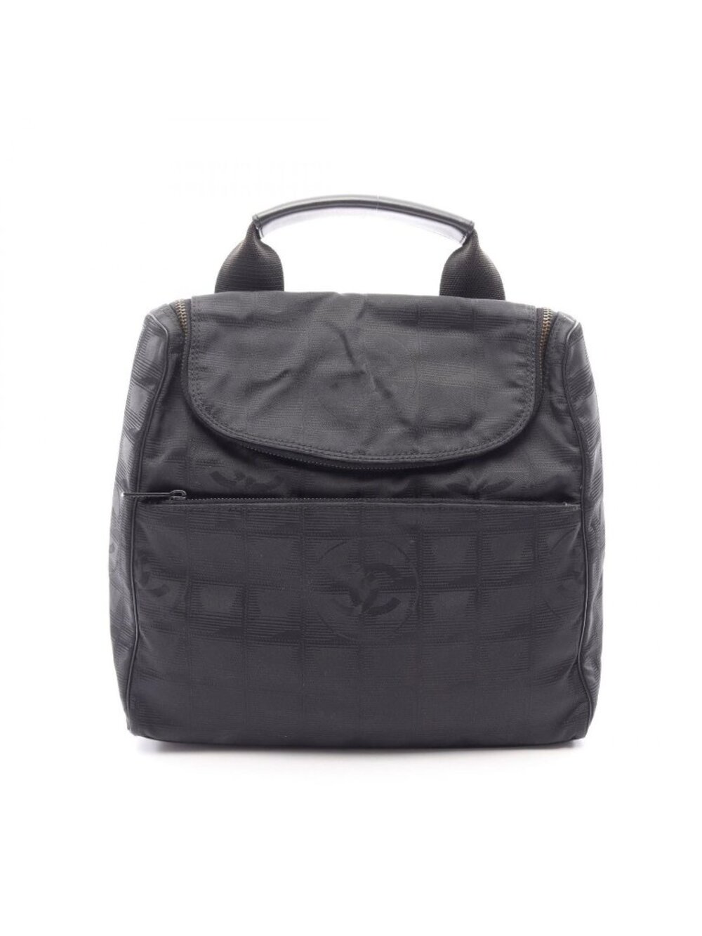 Chanel Backpack New Travel Line Black Leather